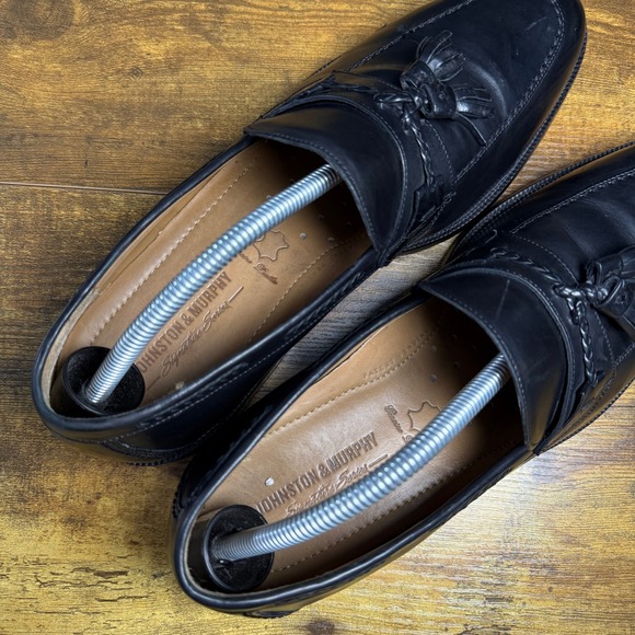 Johnston Murphy Signature Series 15-7065 Black Leather Tassel Loafers Mens 10M main image 5